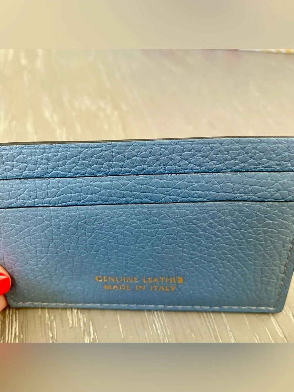Georgio And Son Double Side Card Holder Genuine Leather Made In Italy